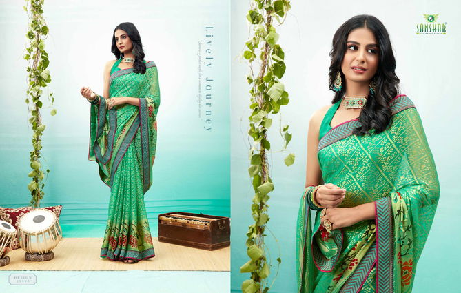 Sanskar Shine Brasso Printed Designer Ethnic Wear Saree Collection